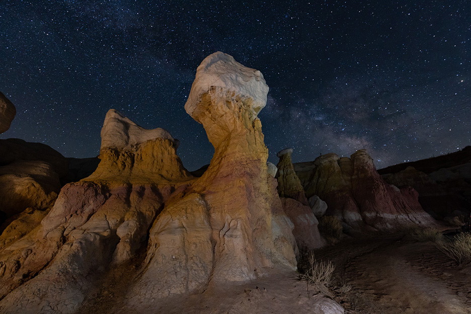 Paint Mines rock formations nighttime photography workshop