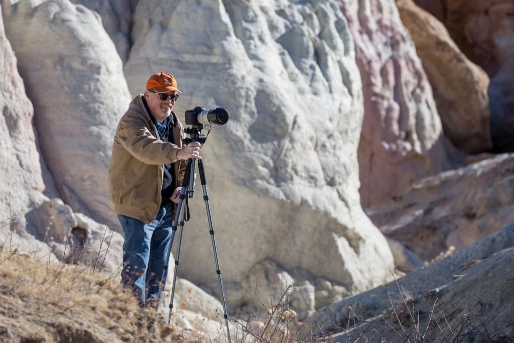 Paint Mines Colorado during Photo Tour with photographer with camera