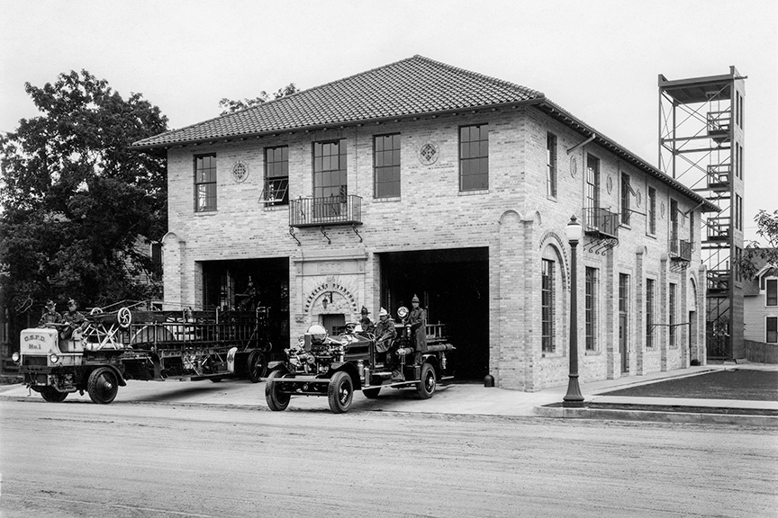Colorado Springs Then and Now fire station